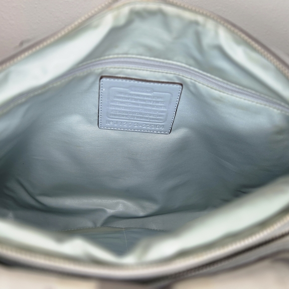 Vintage Coach Gray Signature Double Zip Baby Bag - Picture 8 of 12